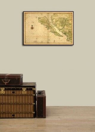 1650s Vinckeboons ' Map of California as an Island - 24x36 3