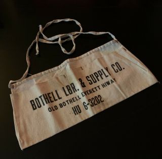 Vintage Bothell Lumber & Supply Co Washington Advertising Apron