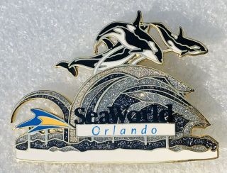 Sparkly Seaworld Orlando Orca Whales Sea World Pin Travel Amusement Park Shamu