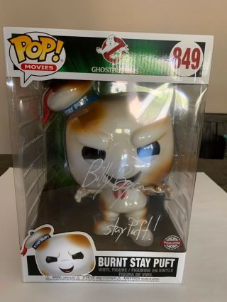 Stay Puft Ghostbusters Giant 10 Inch Funko Pop Signed Psa Autograph,  White Paint