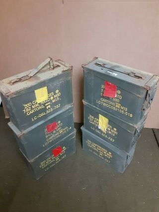 (6 Pack) Scratch And Dent Military 7.  62 / 30 Cal M19a1 Ammo Can