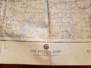 Vintage 1968 Dod Evasion Chart (map) Evc 500 - 2/500 - 3 South East Asia