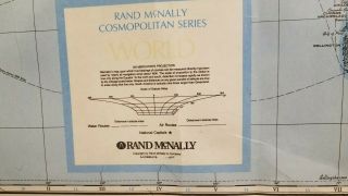 32x50 Vintage Rand McNally Cosmopolitan Series Laminated World Map 3
