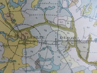 1910 Antique Color Map Sumter County Georgia Americus Plains 34 X 25 0424 6
