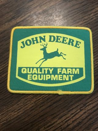 Vintage John Deere Quality Farm Equipment Patch For Jacket Or Hat Appears