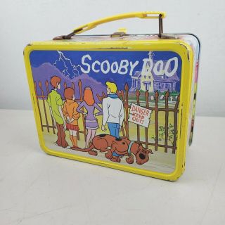 Vintage 1973 Scooby Doo Lunchbox & Thermos Yellow Rim