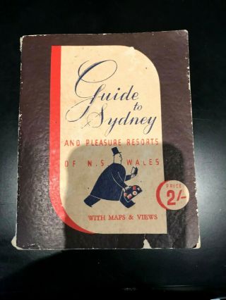 Vintage Guide To Sydney Street Directory & Pleasure Resorts Of Nsw With Maps