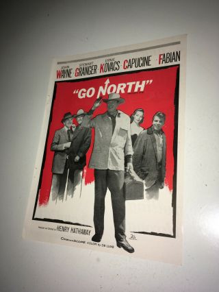 North To Alaska Vintage Movie Trade Ad 1960 John Wayne Advance Western Poster