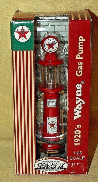 Texaco Gas Pump Gearbox 1920s Wayne 1:25 Item 07261 1998 Limited Edition.