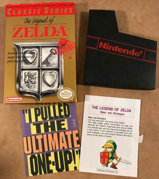 The Legend Of Zelda Classic Series - Box & Map Only - Vintage Nes