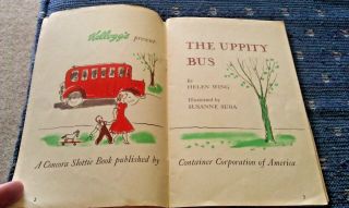 Kellogg ' s presents the Uppity Bus Book 1948 Slottie Toy Advertising 3