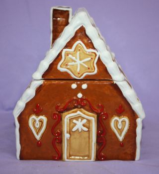 Gingerbread House Cookie Jar Canister With Seal By Magenta
