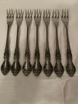 7 Oneida Northland Baton Rouge Stainless Cocktail Forks