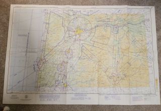 Vintage World Aeronautical Chart Map 1968 Portland,  Or Map Decor 36x24