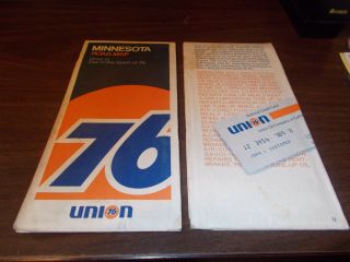 1972 Union 76 Minnesota Vintage Road Map