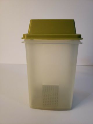 Tupperware 3 Piece Pick - A - Deli Large Pickle/olive Keeper Vintage Green