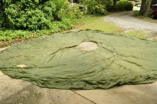 Decommissioned T - 10 Military Static Line Parachute With Multiple Canopy Tears