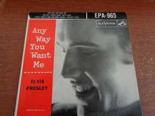 Elvis Presley,  Any Way You Want Me,  Rca Epa 965,  Cov,  Vg,  Rec,  M -