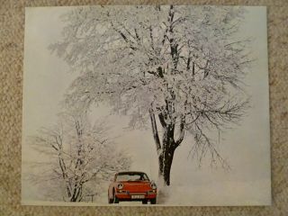 1970 Porsche 911 Coupe Showroom Advertising Sales Poster Rare Awesome L@@k