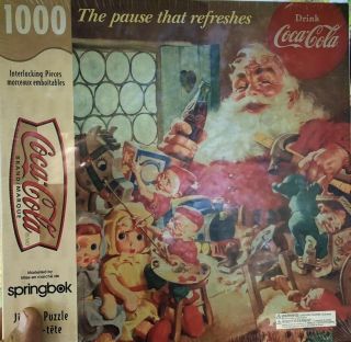 Springbok Coca Cola " The Pause That Refreshes " 1000 Piece Christmas Puzzle,  1999
