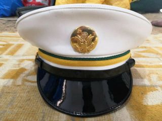 Usa Army Military Police Mp Enlisted Service Dress White Cap All Sizes Available
