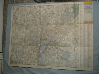 Vintage Pocket Map Of Central,  Suburban Washington D.  C.  National Geographic 1948