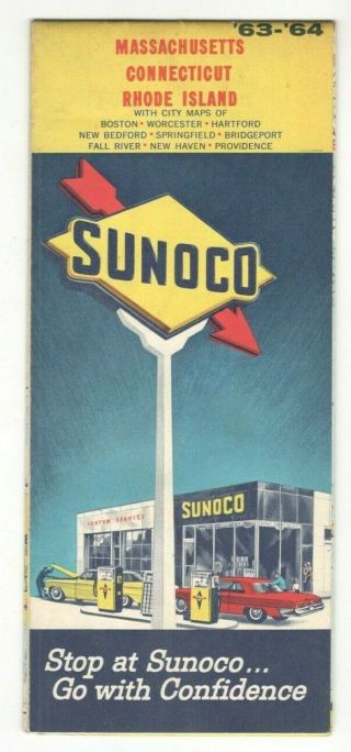 Vintage Sunoco Massachusetts Connecticut Rhode Island 60 