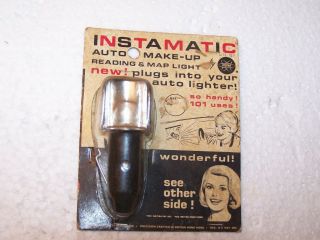 Vintage Instmatic Auto Make - Up Reading & Map Light Plugs In Auto Lighter