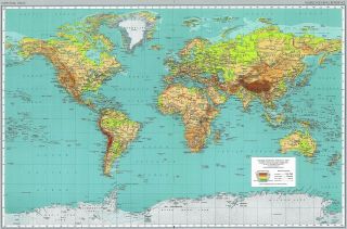 Vintage World Map Globe A4 Edible Icing Sheet