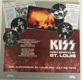 KISS RARE LIVE LP RED VINYL ST.  LOUIS MO USA 1976 LTD.  INCL.  LARGE PHOTO 2