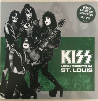 Kiss Rare Live Lp Green Vinyl St.  Louis Mo Usa 1976 Ltd.  Incl.  Large Photo
