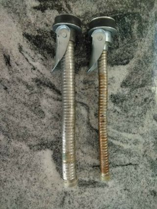 2 - Jerry Gas Can Flex Nozzle Hoses,  Spout Military Gear,  1 Small,  1 - Large Dia.
