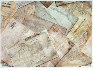 Rice Paper For Decoupage Decopatch Scrapbook Craft Sheet Vintage City Maps