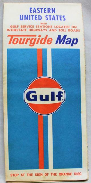 Gulf Oil Company Eastern United States Highway Road Map 1971 Vintage