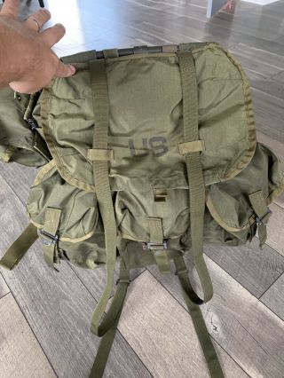 Us Army Usmc Gi Military Issue Alice Pack Rucksack Backpack Frame Nylon Canvas