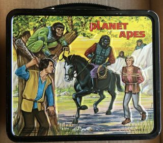 Vtg Planet Of The Apes 1974 Aladdin Lunchbox Complete With Thermos And Surprise
