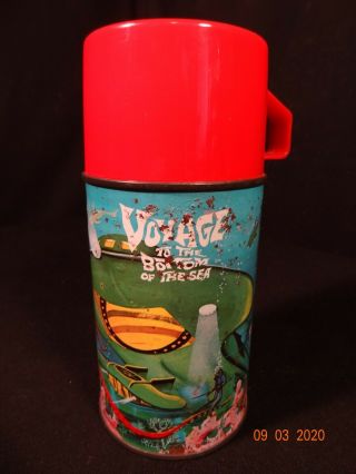 Rare 1967 Metal Voyage To The Bottom Of The Sea Lunch Box Thermos Tv Show