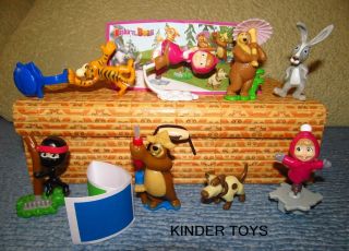 Kinder Surprise Egg Set - 2018 Masha And The Bear 8 Figures Toys,  All Bpz