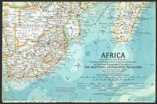 ⫸ 1960 - 9 September Vintage Map Of Africa – National Geographic Society C2