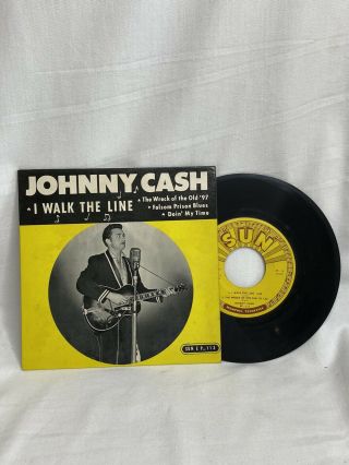 Johnny Cash Extended Play I Walk The Line Sun Records Ep - 113 45 Rpm Record
