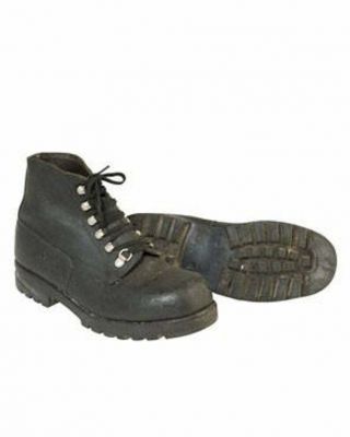 Swiss Army MIitary Mountain Steel Toe Work/Hikikng Boots Black Leather Size 9 2