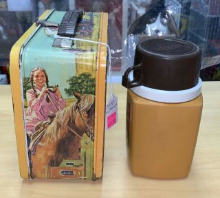 Little House On The Prairie Vintage Metal Lunchbox with Thermos 1978 3