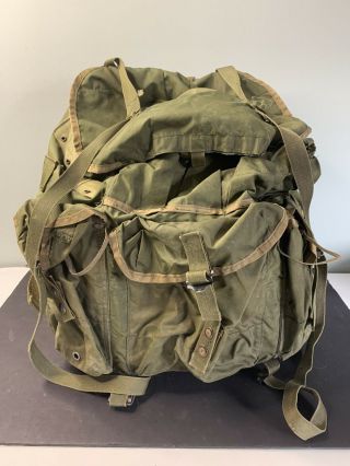 Vintage Us Military Surplus Alice Pack Rucksack Backpack With Frame Straps Med