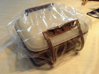Tupperware Pack N Carry Lunch Box Brown Vintage In Plastic