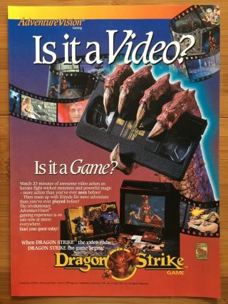 Vintage Dragon Strike Vhs Board Game 1990 