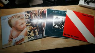 Van Halen Vinyls Lp Set Of 4: Fair Warning,  Mcmlxxxiv,  Diver Down,  Women & Child