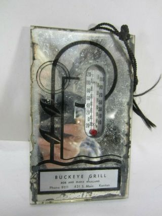 Vintage Buckeye Grill Advertising Thermometer - Kenton Ohio