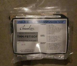 Chinook Medical Tmm - Fbt - Sof Field Blood Transfusion Kit First To Exp 11/2018