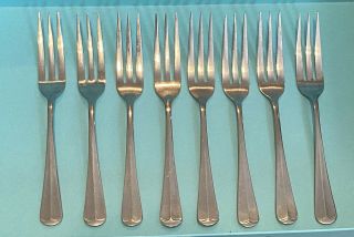 Stanley Roberts Jefferson Manor Stainless 6 1/2 " Salad Forks Set Of 8