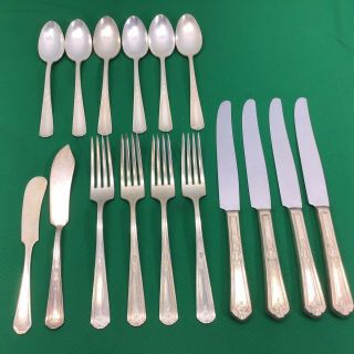 16 Piece R&b A1 International Silver Plate Fork Spoon Knife Set